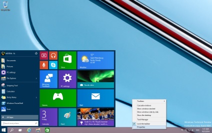 Beállítása a „Start” menü windows 10