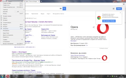 Proxy și firewall în Opera