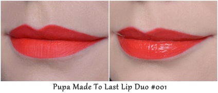 Чи не розлучаючись з кольором стійкі блиски для губ pupa made to last lip duo