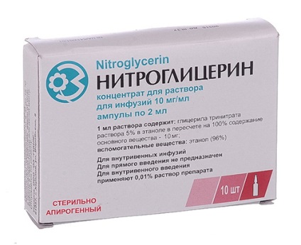 Нітрогліцерин рідкий в ампулах інструкція із застосування