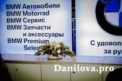 Karácsonyi dekoráció bemutatóterem bmw, stúdió dekoráció Anastasia Danilova