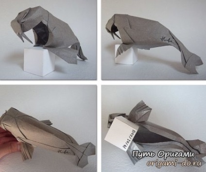 Foarte realist morsa origami - modul de origami