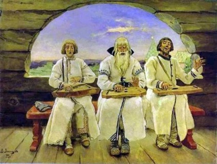 Leírás festménye Viktor Vasnetsov „Guslar”