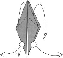 Origami morsă - schemă de asamblare a origami în pași