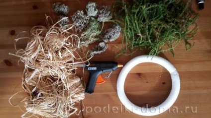 Őszi koszorú természetes anyagok, egy doboz ötletek és műhelyek (Őszi koszorú természetes) Őszi koszorú természetes anyagok, egy doboz ötletek és műhelyek