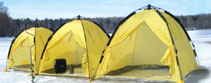 Sátrak téli horgászat, a típus és modell sátrak, szerelési tippek