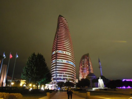 Полум'яні вежі flame towers, баку, азербайджан опис, фото, де знаходиться на карті, як