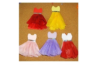 Сукня з паперу - вироби з дітьми, деткіподелкі