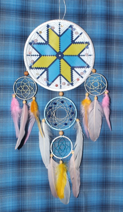Weave Dreamcatcher képpel a szláv „fél csillag” szimbólum - Fair Masters -
