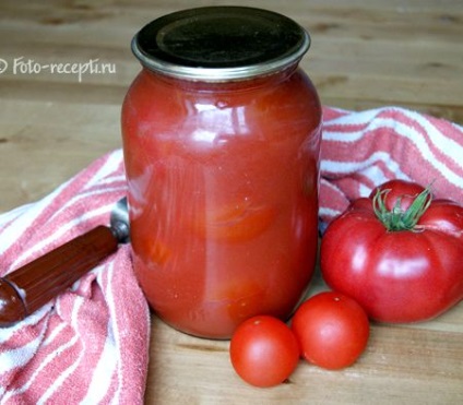 Tomate în suc de roșii rețetă pentru iarnă