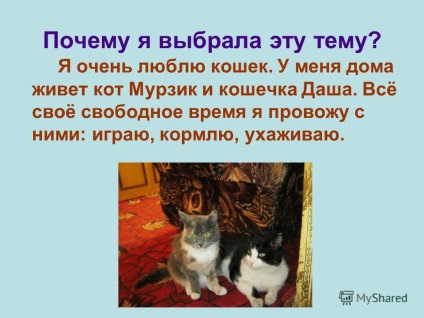 Презентація на тему мкоу устюжанінская сош кішка - друг людини виконала учениця 2 класу Долгова