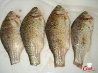 Ruddy kis ponty, rántott egy serpenyőben - recept (rózsaszín) Ruddy kis ponty, rántott egy serpenyőben - recept