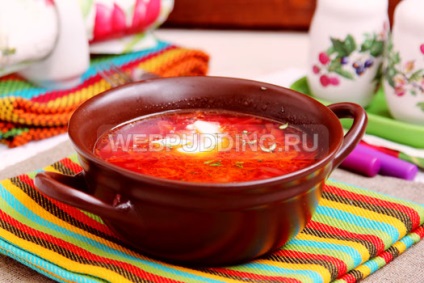 Orosz borscs recept, hogyan kell főzni