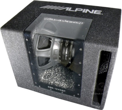 Subwoofer alpine sbg-1244bp, sunet auto log