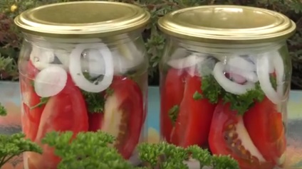 Paradicsom saláta hagyma téli receptek fotókkal és videó