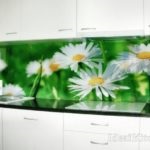 Sticlă de sticlă pentru bucătărie cu flori