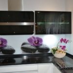 Скляний фартух для кухні з квітами