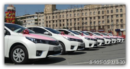 Caravana de nunta Volgograd - inchiriere masini pentru inchiriere de nunti pentru ornamente pentru masini de nunta