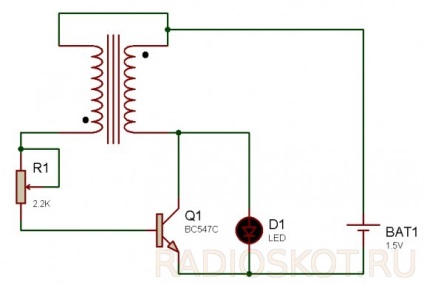 Схема для перевірки транзисторів