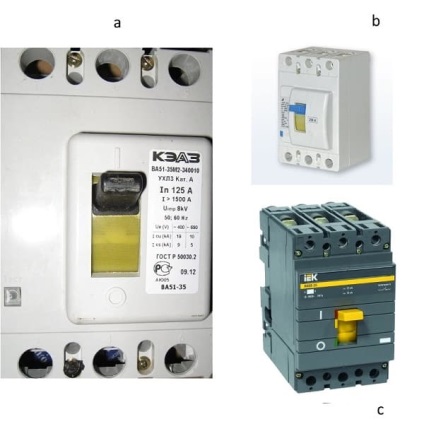Caracteristicile tehnice ale întrerupătoarelor de circuit