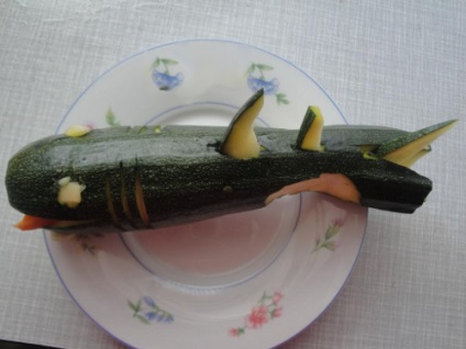 Ваза з кабачків фото - осінні вироби з овощеруктов