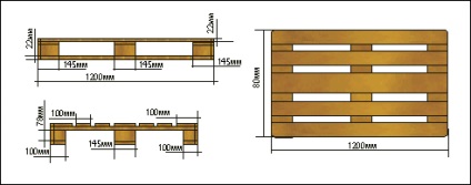 Greutatea elementelor de operare din lemn de euro paleti de 1200x800