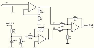 Alegerea și calcularea schemei de compensare a temperaturii pentru capetele libere ale unui termocuplu - stadopedia