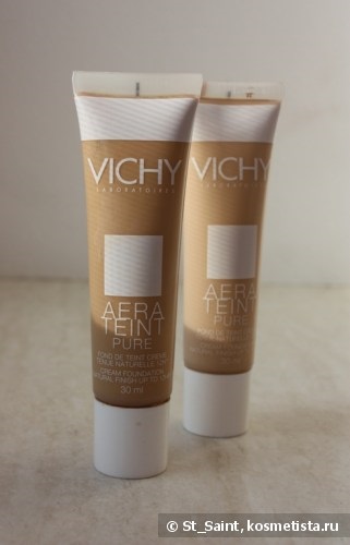 Vichy aera teint pure - тональний крем для сухої шкіри (тон 1, 2) відгуки