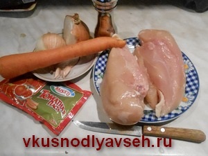 A finom pörkölt csirkemell zöldségekkel, lépésről lépésre recept fotók