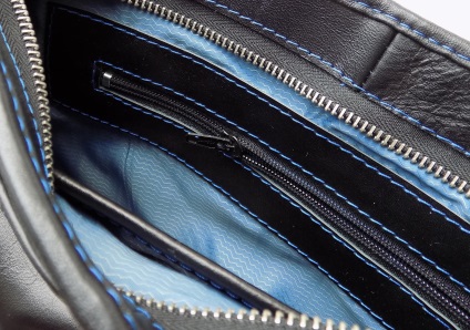 Внутрішня кишеня сумки на блискавці зі шкіряною рамкою, як зшити своїми руками - майстер-клас, фото
