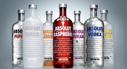 Vodka absolut (absolut), tipuri de absolut vodka suedeză