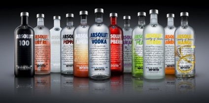 Vodka absolut (absolut), tipuri de absolut vodka suedeză