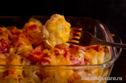 Запіканка з кольорової капусти з картоплею і помідорами, прості кулінарні рецепти з фотографіями