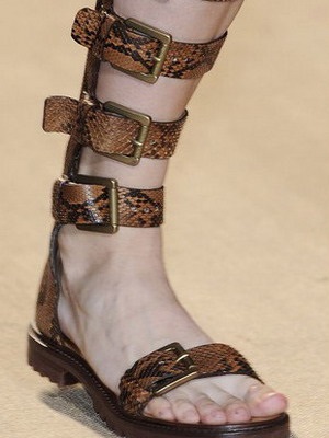 Жіночі римські сандалі-гладіатори фото високих моделей і опис