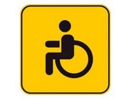 Insigna de parcare pentru zona cu handicap a acțiunii, bine