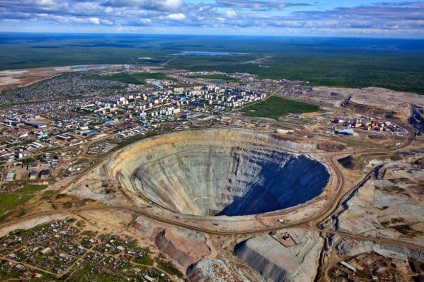 Diamond bánya Yakutia világ leírása, fényképek