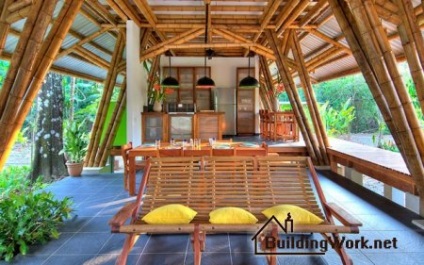 Бамбуковий дизайн будинку - будівельні роботи