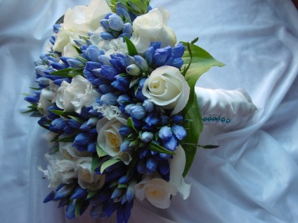 Buchet alb de mireasa - diferite flori si variante de combinatii