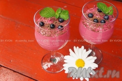 Blueberry mousse - a recept egy fotó