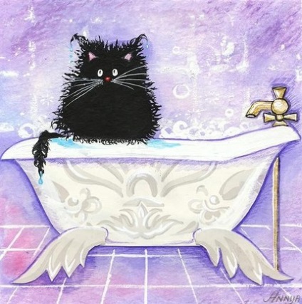 Színes hétköznapok fekete macska - Fair Masters - kézzel készített, kézzel készített