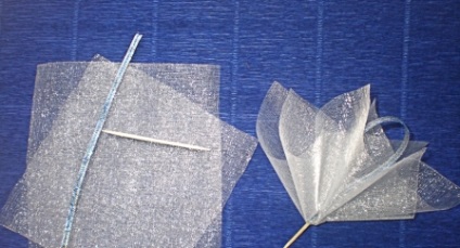 Így halszálkás Organza (halszálkás) Készíts egy karácsonyfa készült organza