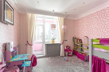 Kids Room design szoba erkéllyel jellemzői