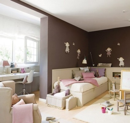 Cameră pentru copii combinată cu caracteristici de design balcon