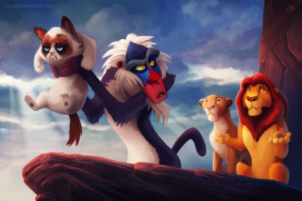 Scene de Disney cu ilustrații de pisică proastă de Eric Proctor