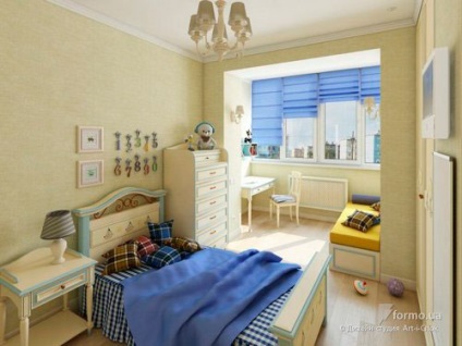 Design de cameră pentru copii cu funcționalitate și siguranță pentru balcon