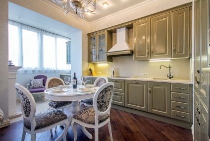 Kitchen Design 18 négyzetméter (a stúdióban jobb inkább) Kitchen Design 18 négyzetméter