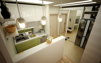 Kitchen Design 18 négyzetméteres (jobb, hogy előnyben) Kitchen Design 18 négyzetméter