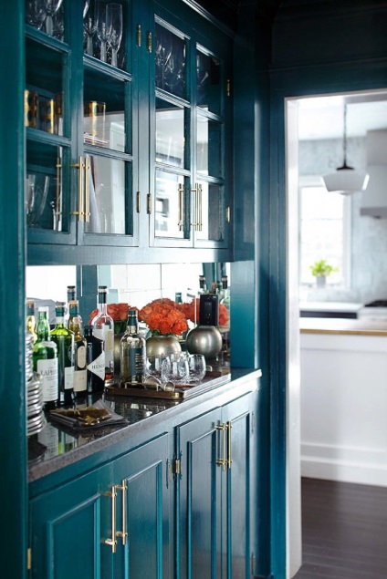 Design de bucătărie în albastru