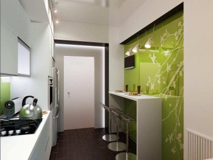 Дизайн стелі в маленькій кухні, дизайн і ремонт стель маленької кухні