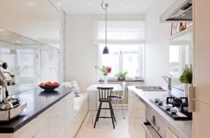 Дворядна кухня - облаштування паралельної планування - lux kitchen